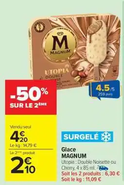 Carrefour Market Glace MAGNUM offre