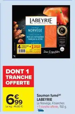 Carrefour Market SAUMON FUMÉ LABEYRIE offre