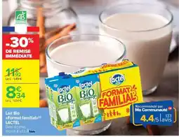 Carrefour Market Lait Bio Format familial LACTEL offre