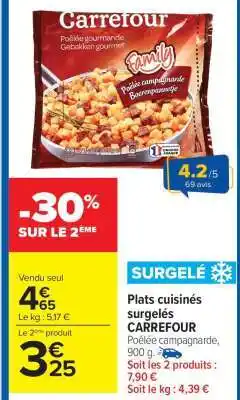Carrefour Market Plats cuisinés surgelés CARREFOUR offre