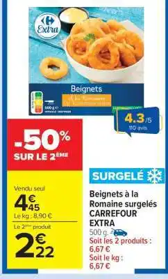 Carrefour Market Beignets à la romaine surgelés CARREFOUR EXTRA offre