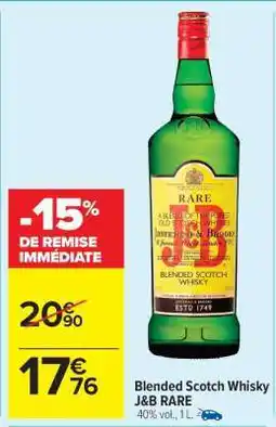 Carrefour Market BLENDED SCOTCH WHISKY J&B RARE offre
