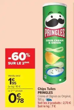 Carrefour Market Chips Tuiles PRINGLES offre