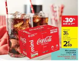 Carrefour Market Mini Canettes Coca Cola offre