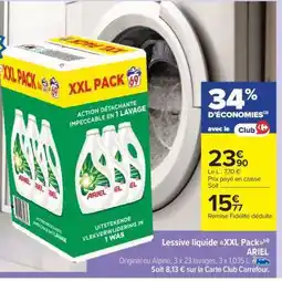 Carrefour Market Lessive liquide XXL Pack offre