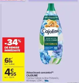 Carrefour Market Adoucissant concentré CAJOLINE offre
