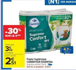 Carrefour Market Papier hygiénique CARREFOUR ESSENTIAL offre