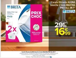 Carrefour Market Carafe filtrante ALUNA blanche 2 mois MAXTRA PRO ALL-IN-1 offre