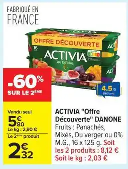 Carrefour Activia Offre Découverte DANONE offre