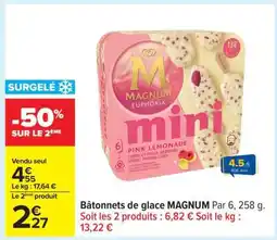 Carrefour Bâtonnets de glace MAGNUM offre