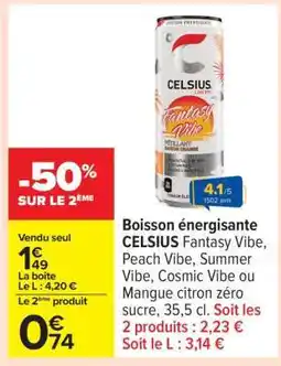 Carrefour Boisson énergisante CELSIUS Fantasy Vibe offre