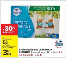 Carrefour Papier hygiénique CARREFOUR ESSENTIAL offre