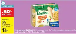 Carrefour PETIT POT BÉBÉ “BLÉDINA” offre