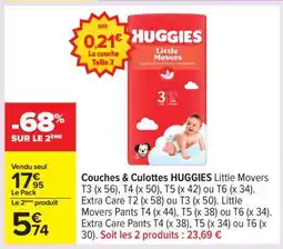 Carrefour Couches & Culottes HUGGIES Little Movers offre