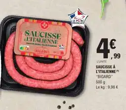 E.Leclerc SAUCISSE À L’ITALIENNE offre