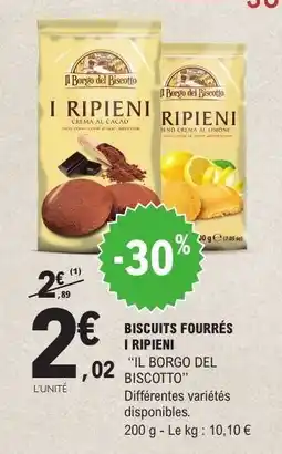 E.Leclerc BISCUITS FOURRÉS I RIPIENI offre