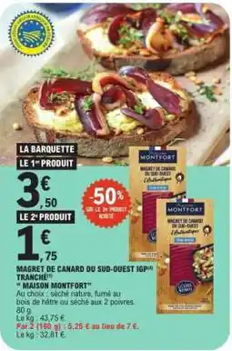 E.Leclerc MAGRET DE CANARD DU SUD-OUEST IGP TRANCHÉ offre