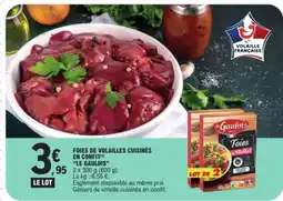E.Leclerc FOIES DE VOLAILLES CUISINÉS EN CONFIT offre