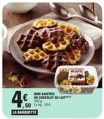 E.Leclerc MINI GAUFRES AU CHOCOLAT AU LAIT offre