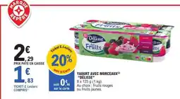 E.Leclerc YAOURT AVEC MORCEAUX “DÉLISSE” offre