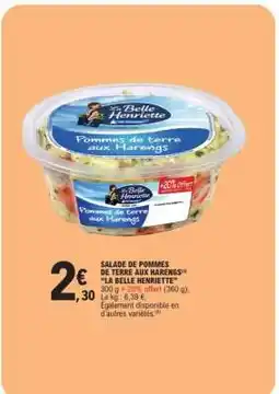 E.Leclerc SALADE DE POMMES DE TERRE AUX HARENGS offre