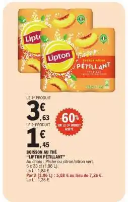 E.Leclerc Lipton Pétillant offre