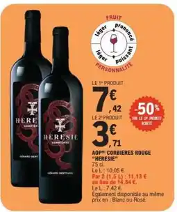 E.Leclerc AOP Corbières Rouge 'Heresie' offre