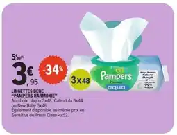 E.Leclerc LINGETTES BÉBÉ “PAMPERS HARMONIE” offre