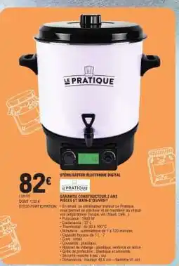 E.Leclerc STÉRILISATEUR ÉLECTRIQUE DIGITAL offre