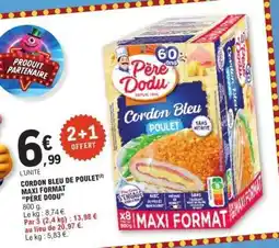 E.Leclerc Cordon Bleu de Poulet Maxi Format 'Père Dodu' offre