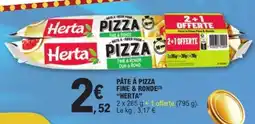 E.Leclerc PÂTE À PIZZA FINE & RONDE 'HERTA' offre