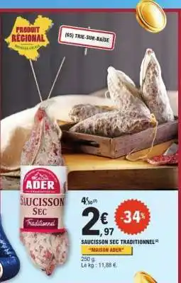 E.Leclerc SAUCISSON SEC TRADITIONNEL offre