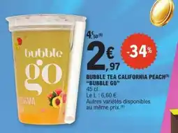 E.Leclerc BUBBLE TEA CALIFORNIA PEACH BUBBLE GO offre