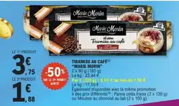 E.Leclerc TIRAMISU AU CAFE MARIE MORIN offre