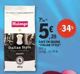 E.Leclerc Café en Grains 'Italian Style' offre