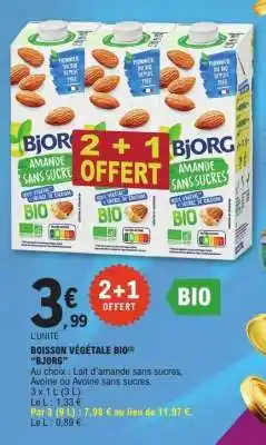 E.Leclerc BOISSON VÉGÉTALE BIO offre