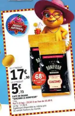 E.Leclerc Café en grains 'Giacomo Le Bonifieur' offre