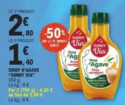 E.Leclerc Sirop D'agave Sunny Via offre