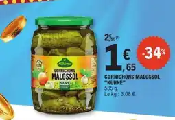 E.Leclerc CORNICHONS MALOSSOL ”KÜHNE” offre