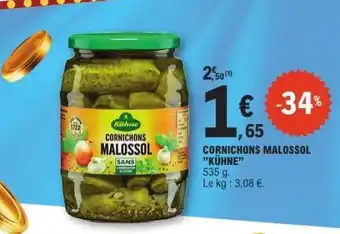 E.Leclerc CORNICHONS MALOSSOL ”KÜHNE” offre