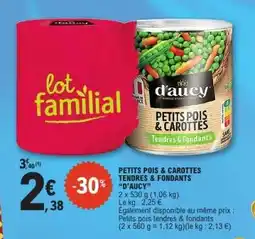 E.Leclerc PETITS POIS & CAROTTES TENDRES & FONDANTS “D’AUCY” offre