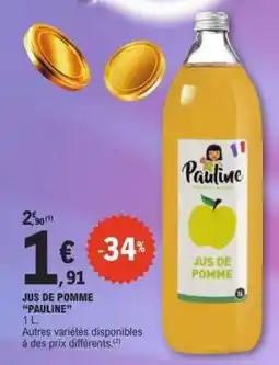 E.Leclerc Jus de Pomme 'Pauline' offre