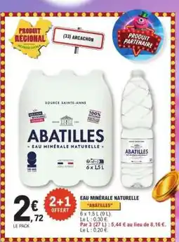 E.Leclerc EAU MINERALE NATURELLE ABATILLES offre