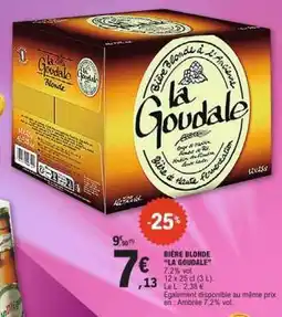 E.Leclerc BIÈRE BLONDE 'LA GOUDALE' offre