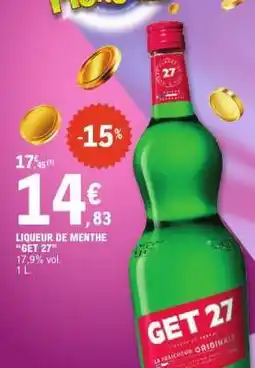 E.Leclerc LIQUEUR DE MENTHE 'GET 27' offre