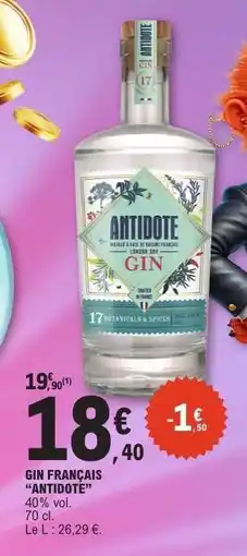 E.Leclerc GIN FRANÇAIS 'ANTIDOTE' offre