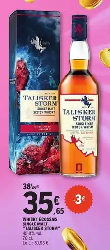 E.Leclerc Talisker Storm Single Malt Scotch Whisky offre