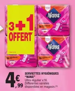 E.Leclerc SERVIETTES HYGIÉNIQUES NANA offre