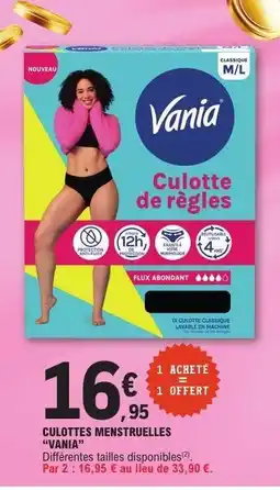 E.Leclerc CULOTTES MENSTRUELLES VANIA offre