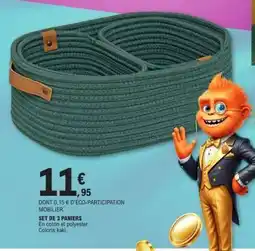 E.Leclerc SET DE 3 PANIERS offre